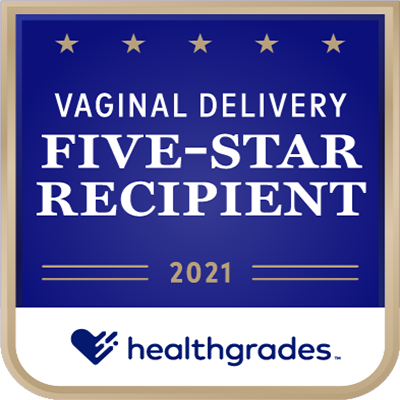 Logo for 5-Stars in Vaginal Delivery from Healthgrades.