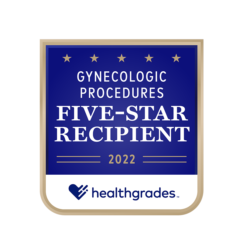 Logo for 2022 Excellence in Gynecologic Procedures from Healthgrades.