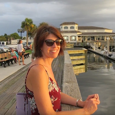 Florida woman on pier 
